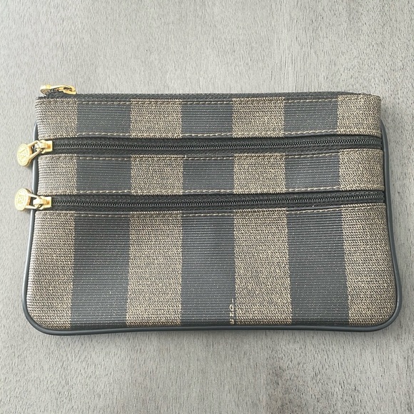 ❌SOLD❌ Rare Vintage FENDI Pequin Canvas Pouch - Picture 1 of 10